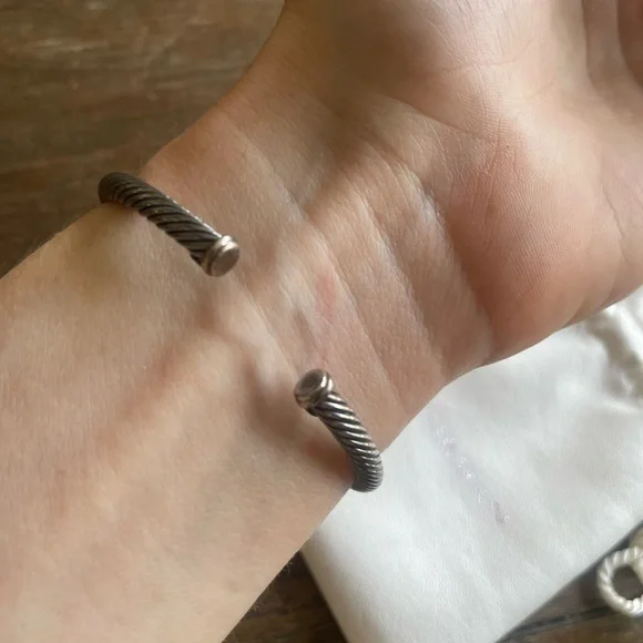 David Yurman Silver and Gold Bracelet with Citrine - Picture 5 of 6